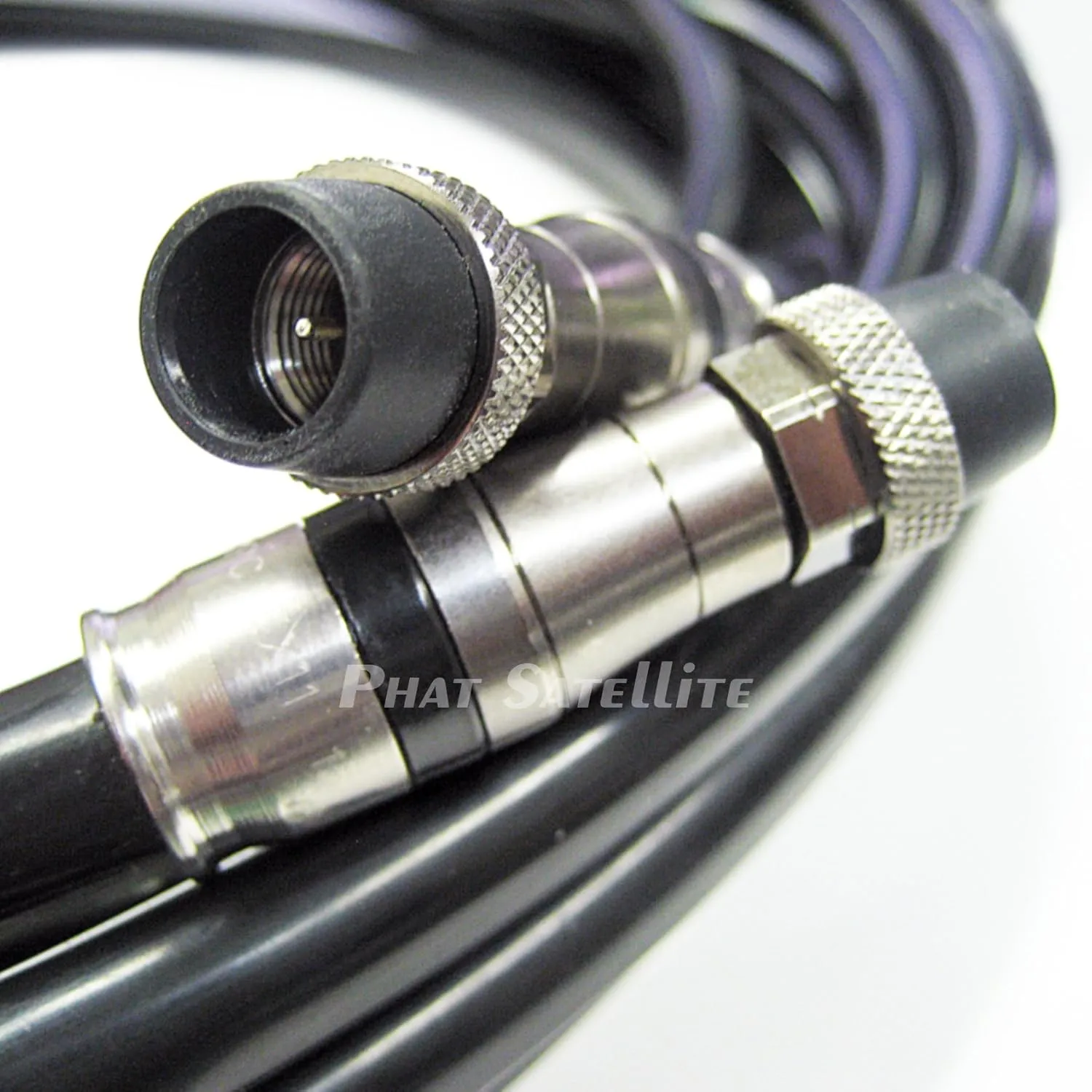 150ft Made in USA COMMSCOPE Direct Burial Underground Digital COAXIAL RG-11 Cable Gel Coated Moisture & Soil Acidity Tolerance with Weather Seal Boot PPC AQUATIGHT Compression RG11 Fittings Attached