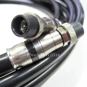 150ft Made in USA COMMSCOPE Direct Burial Underground Digital COAXIAL RG-11 Cable Gel Coated Moisture & Soil Acidity Tolerance with Weather Seal Boot PPC AQUATIGHT Compression RG11 Fittings Attached