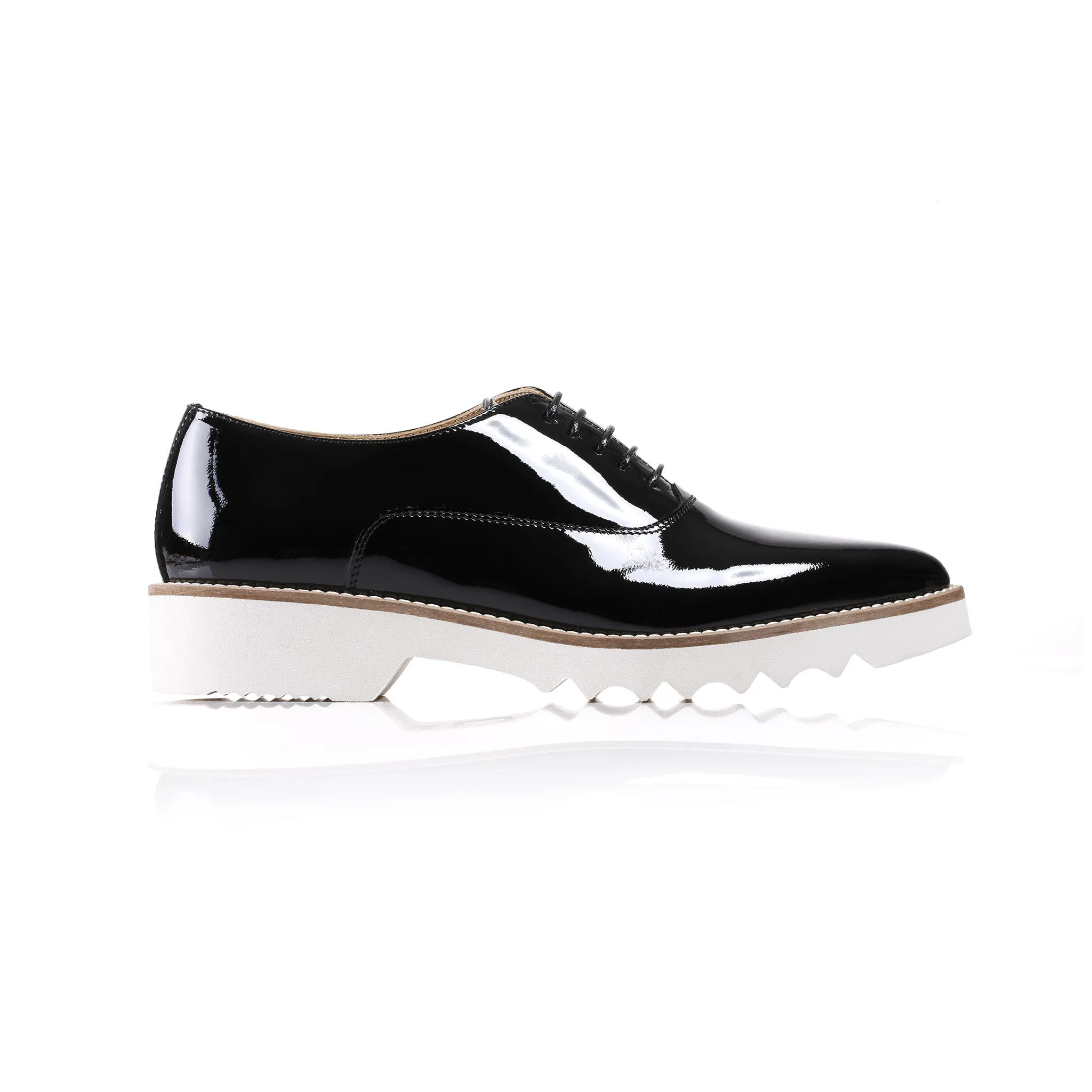 2017 Women's Black Patent Lace Up