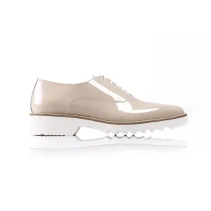 2017 Women's Nude Patent Lace Up