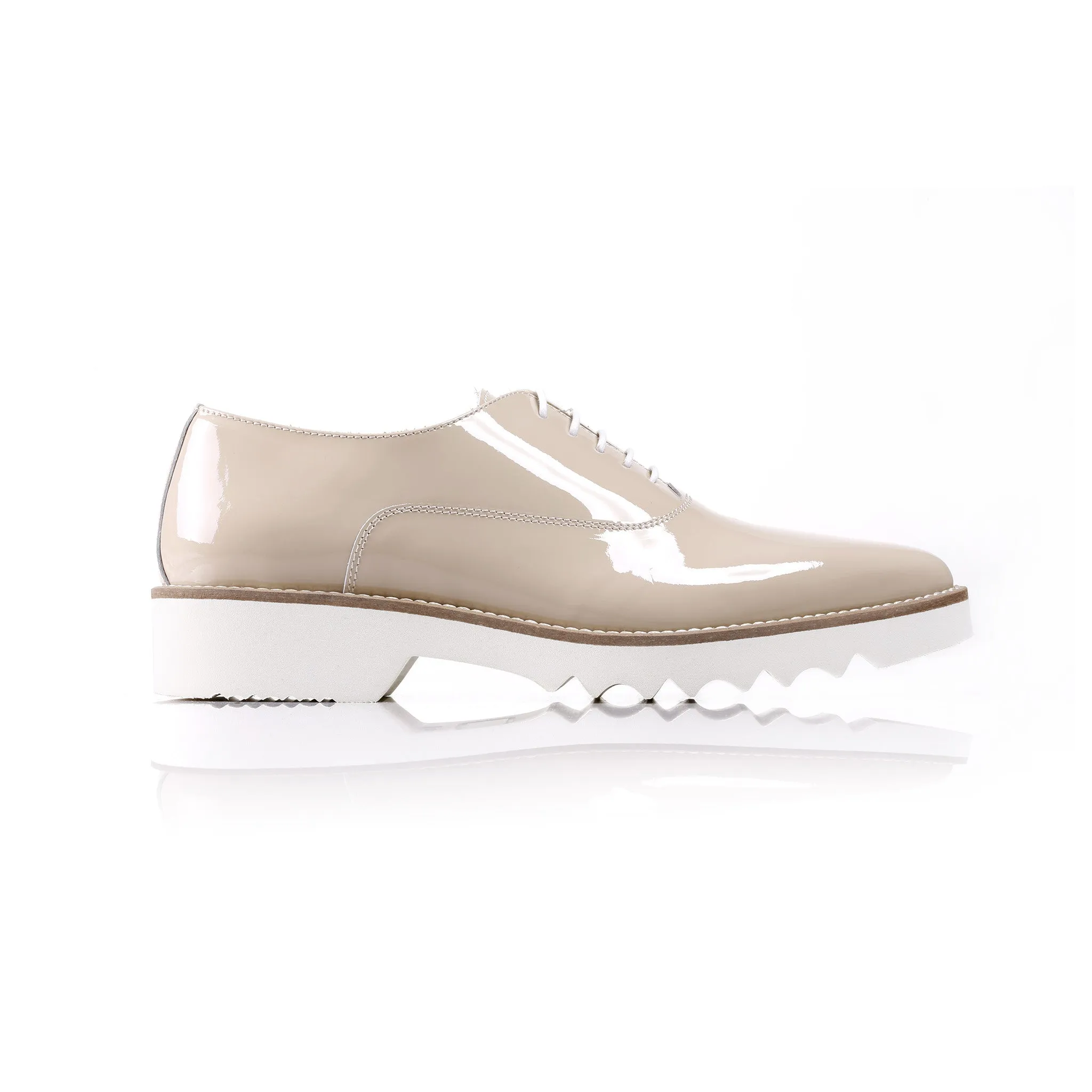 2017 Women's Nude Patent Lace Up