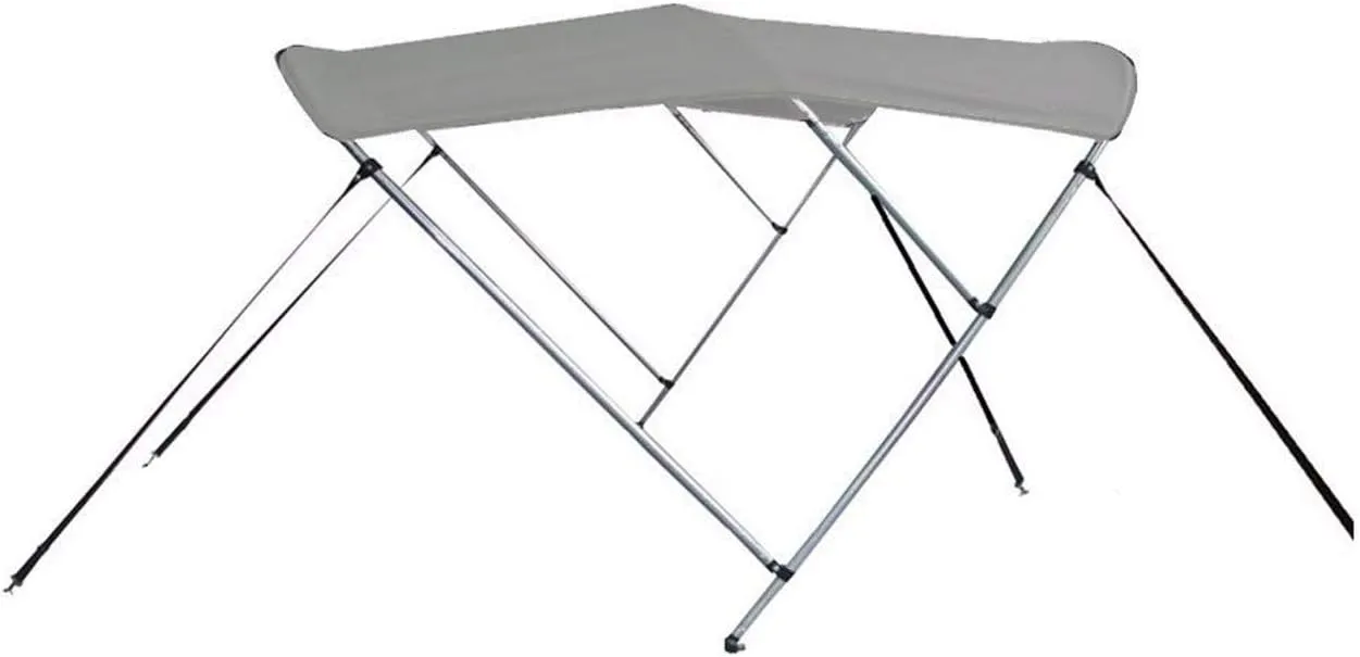 7.6 oz Gray 3 Bow Boat Bimini TOP Sunshade Super Sport Edition Compatible for Blue Water-REINELL Hawk I/O 1993-1994