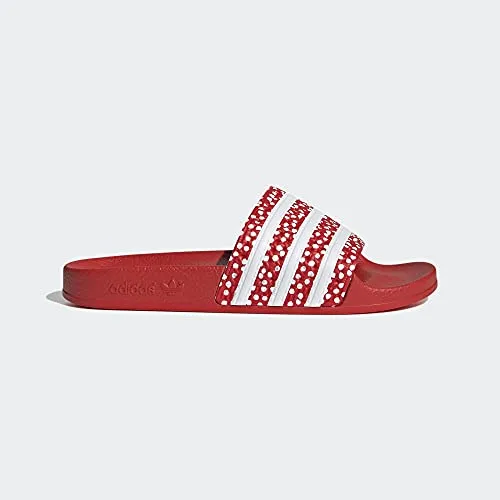 adidas Adilette Footwear White/Vivid Red/Footwear White 5 B (M)