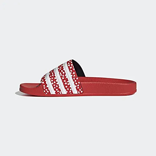 adidas Adilette Footwear White/Vivid Red/Footwear White 5 B (M)