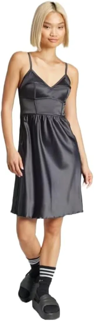 ADIDAS Originals Women's Satin Dress, Carbon, Small