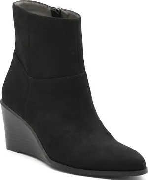 Adrienne Vittadini Womens Vito Wedge Booties, Black, Size 6.0