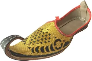 Aladdin Men Shoes Khussa Indian Handmade Leather Flip-Flops Khussa Juti