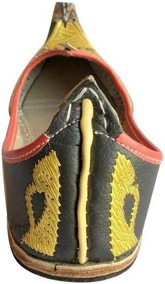 Aladdin Men Shoes Khussa Indian Handmade Leather Flip-Flops Khussa Juti