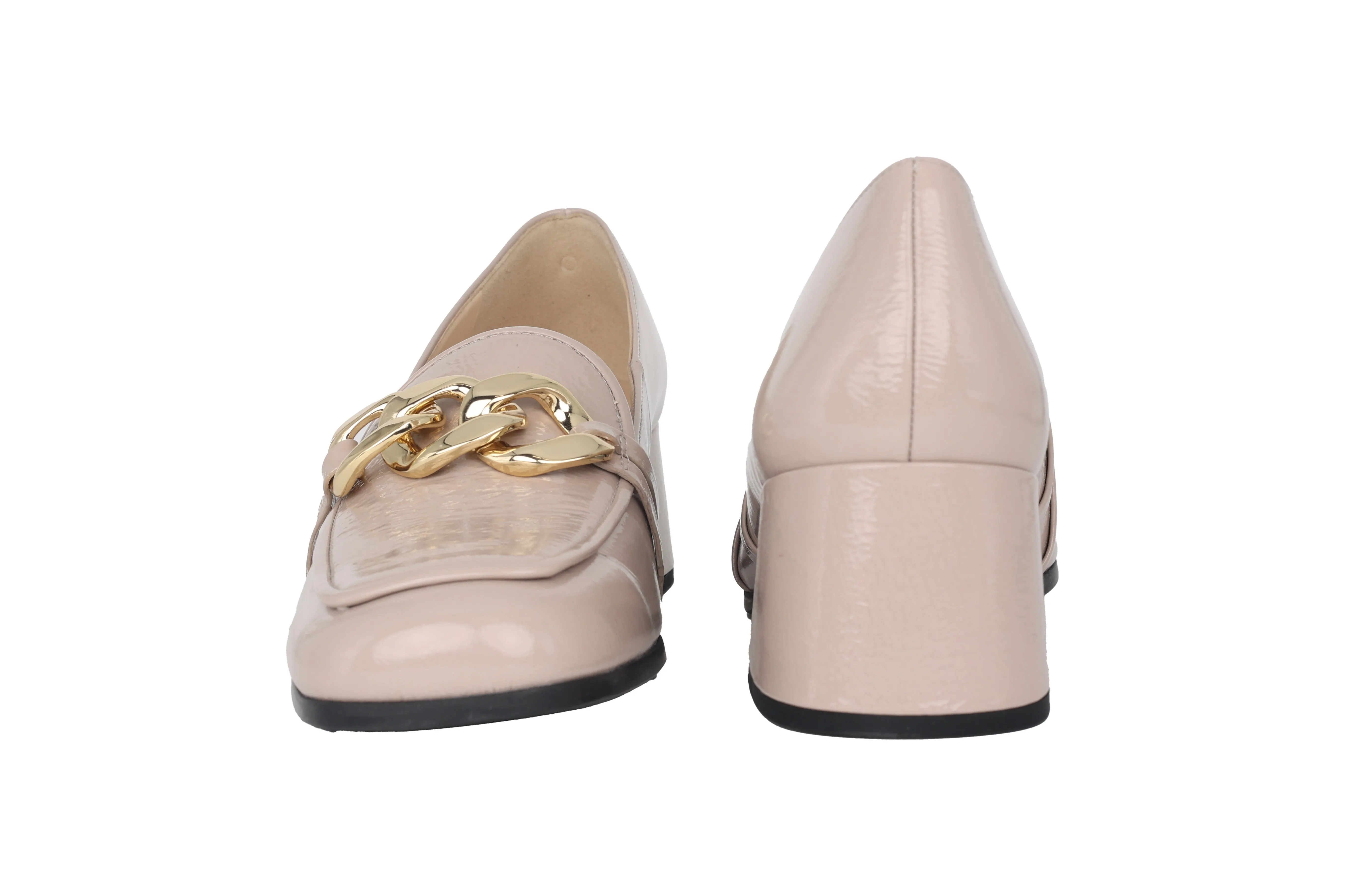 'Ally' women's pump - beige patent