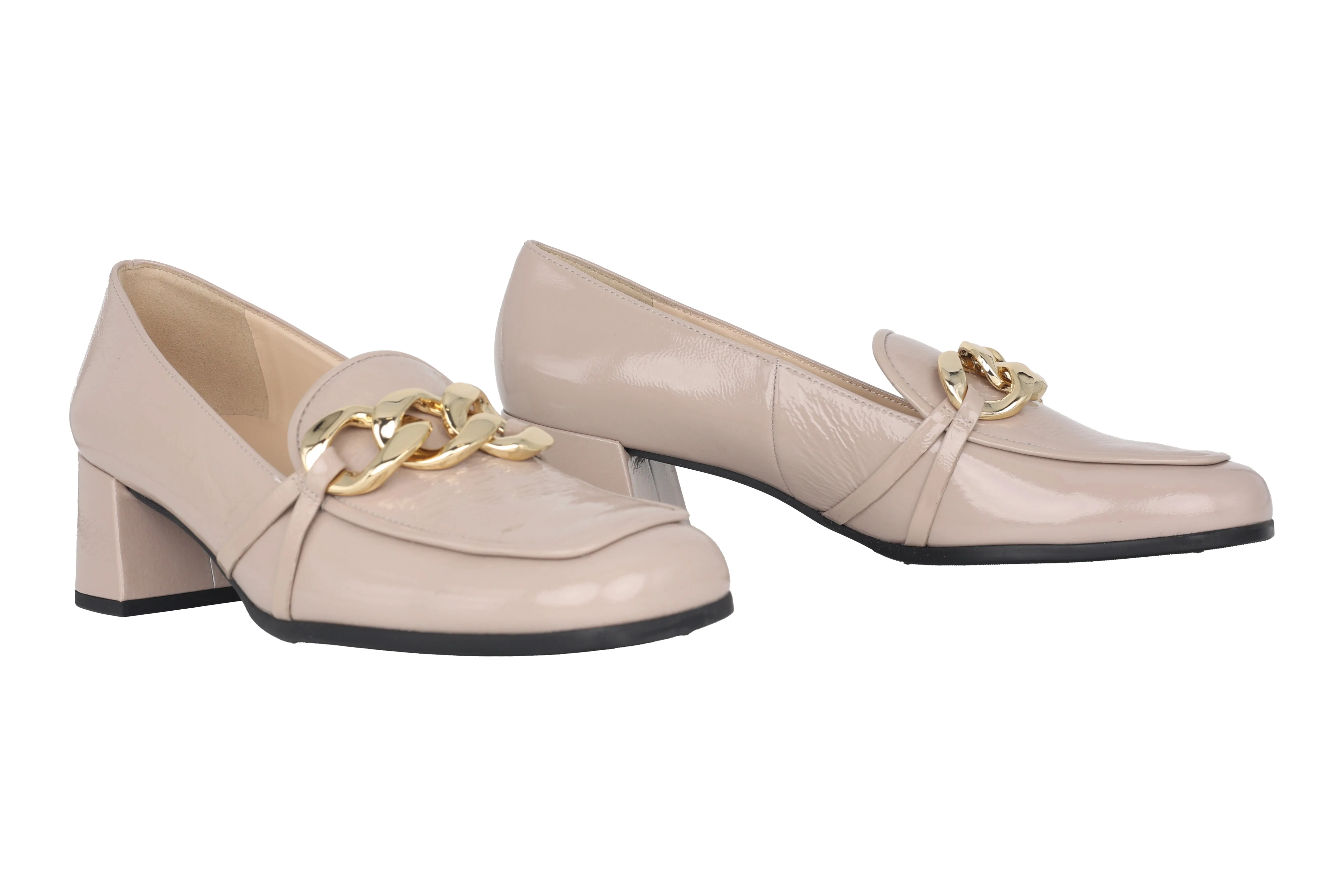 'Ally' women's pump - beige patent