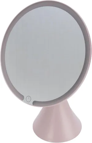 Asixxsix Makeup Mirror with Lights, 3 Color Temperature Vanity Mirror, USB Rechargeable Large LED Lighted Makeup Mirror, Adjustable Brightness, Portable Travel Makeup Mirror for Women