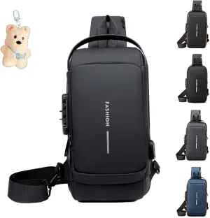 Auricz Bag, Auricz Sling Bag, New Carbon Fiber Streamline Anti-Theft Sling Bag, Waterproof Crossbody Bag for travel