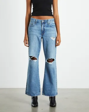 Baggy Boot - Medium Indigo Destruct