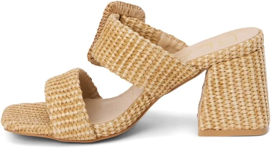 BEACH by Matisse Womens Lucy Block Casual Sandals Casual High Heel 3" & Up - Brown