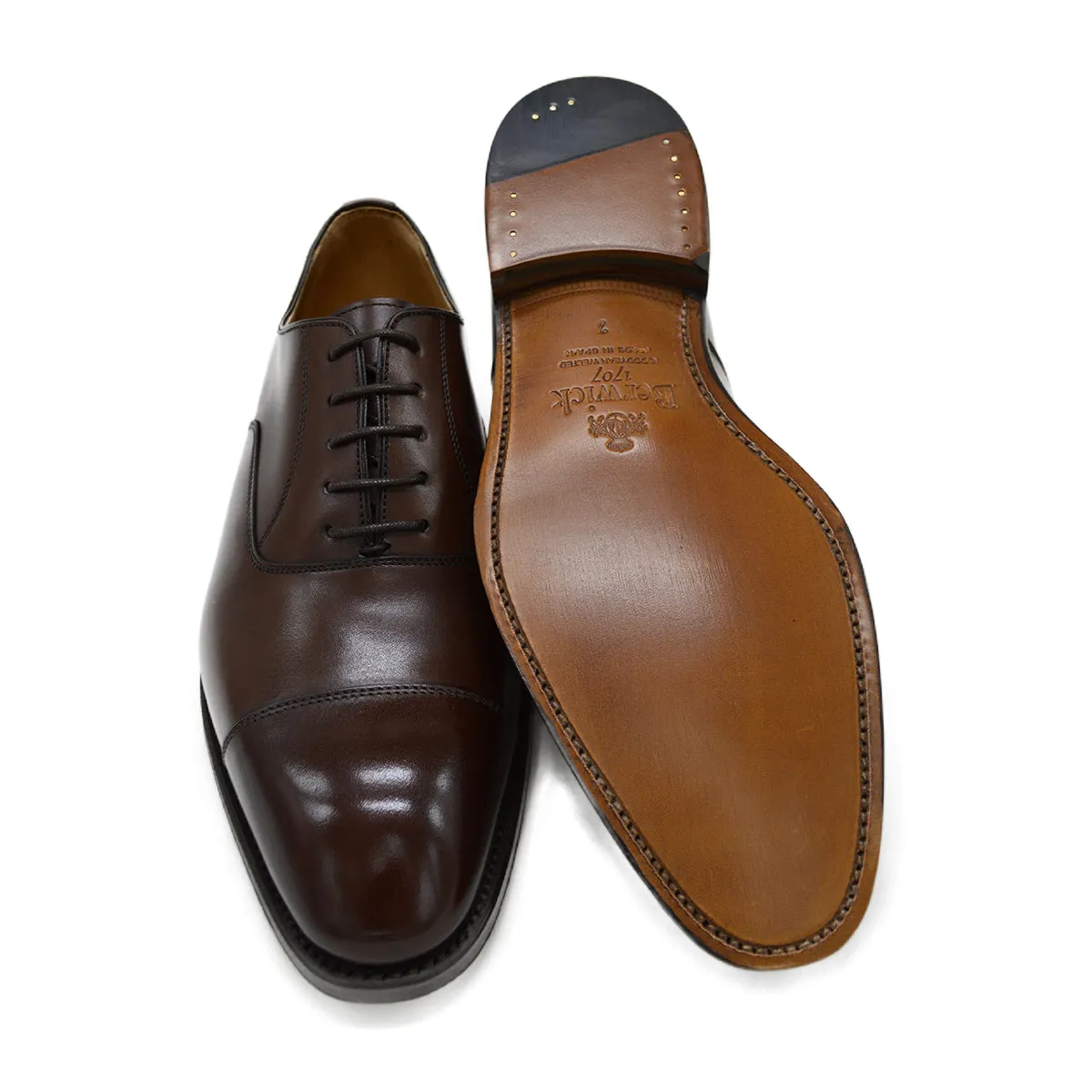 Berwick 1707 Straight Cap Oxford (5217) Dark Brown