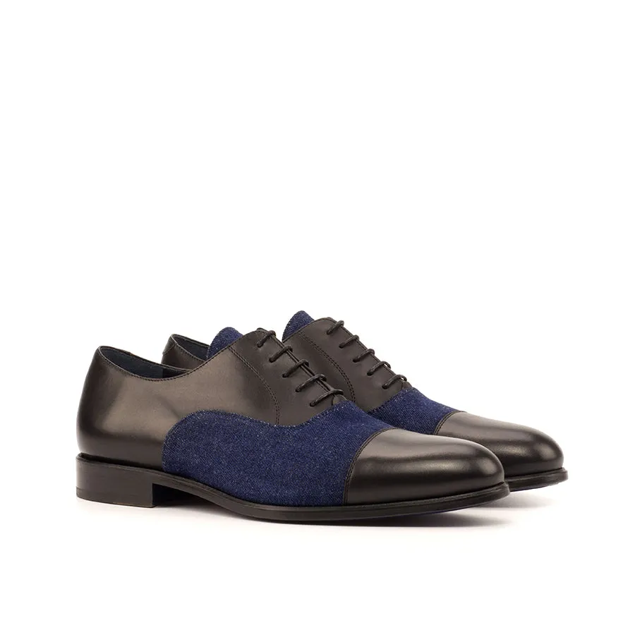 Black and Blue Denim Oxford