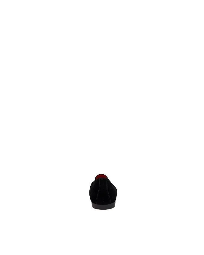 Black Suede with Patent Leather Fade loafer shoes