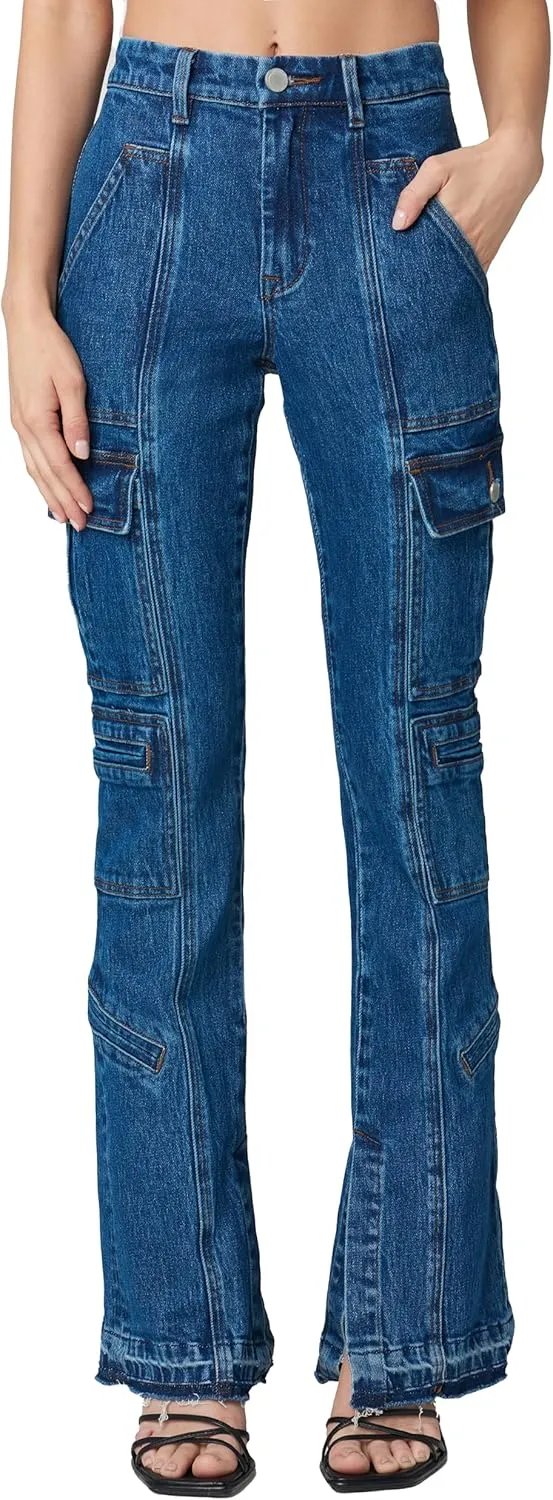 [BLANKNYC] Womens Hoyt Mini Boot Cut Cargo Pant with SlitJeans