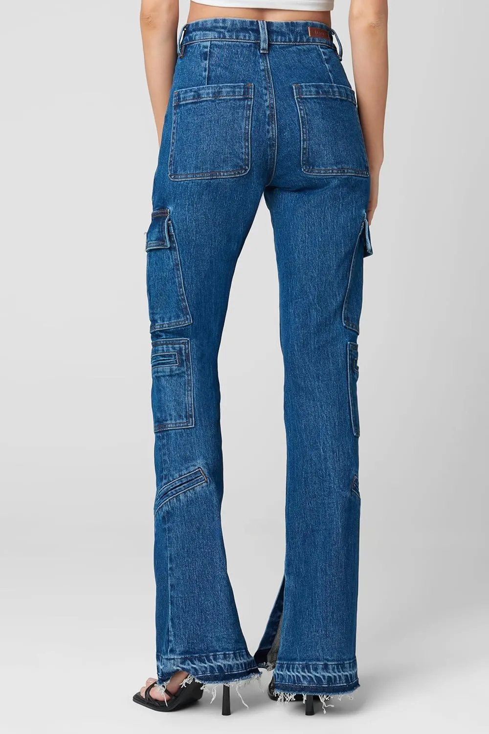 [BLANKNYC] Womens Hoyt Mini Boot Cut Cargo Pant with SlitJeans