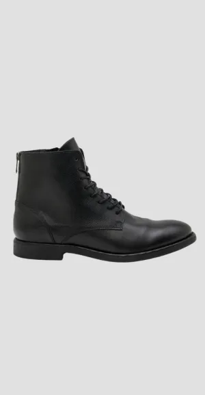 Booster Mid-Cut Leather Ankle Boots