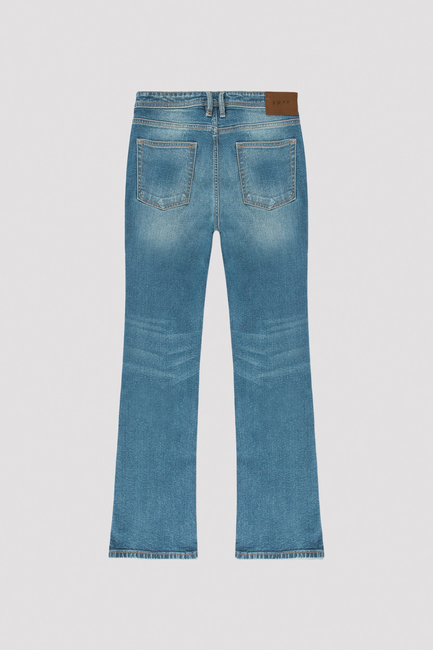 Boot Cut Jeans in Mid Blue  Denim