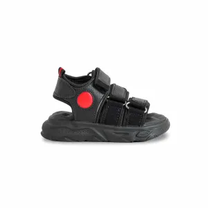 Boys Black Casual Sandal KD4894