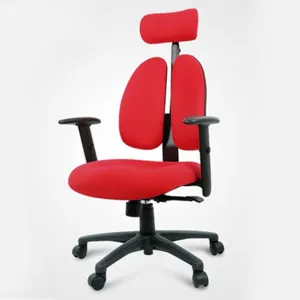 Breathable mesh Office Chair with Pulley Bracket,Ergonomic Adjustable Desk Chair with armrests, for Office, Dormitory, Home Gift (Color : Red) (Red)