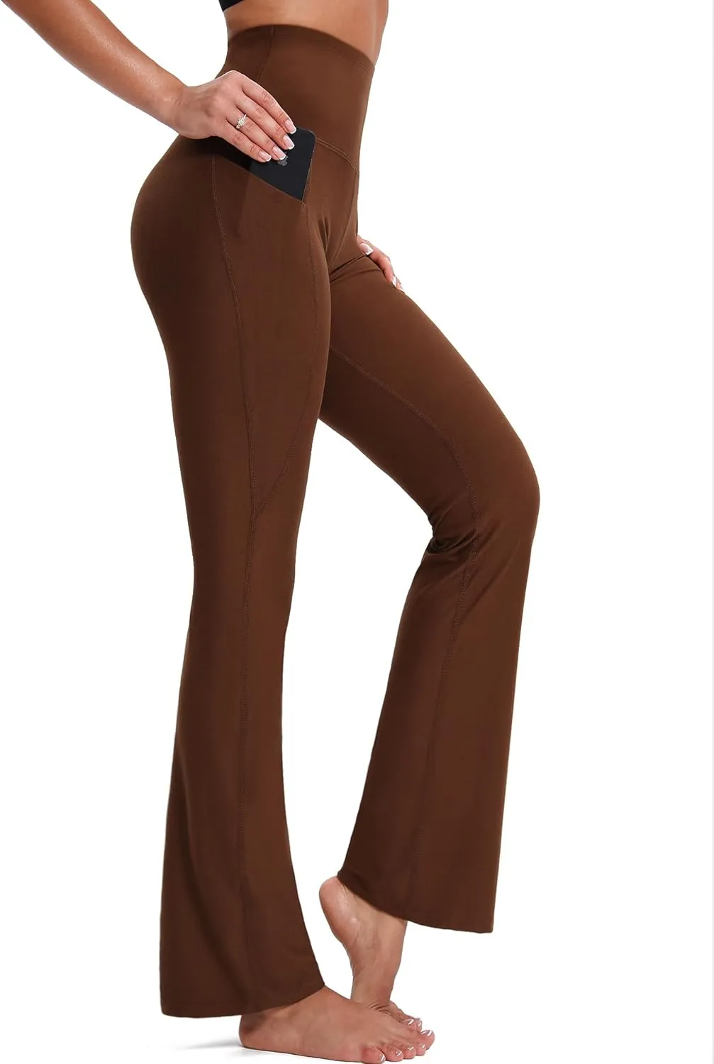 CADMUS Women's Workout Pants for Running High Waisted Yoga Leggings with Two Side Big Pockets