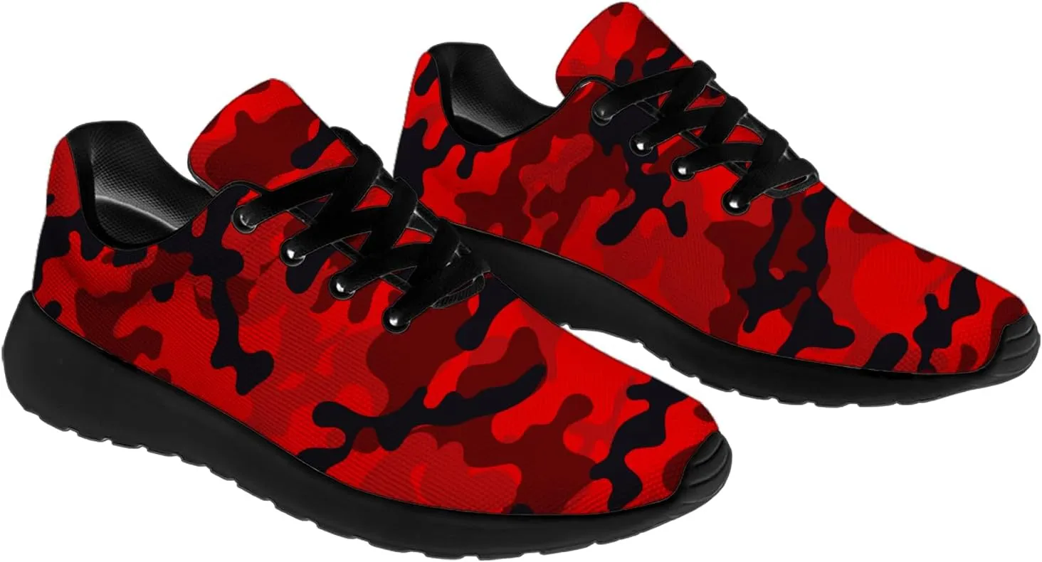 Camouflage Print Shoes for Men Women Running Comfortable Lightweight Tennis Walking Sneakers