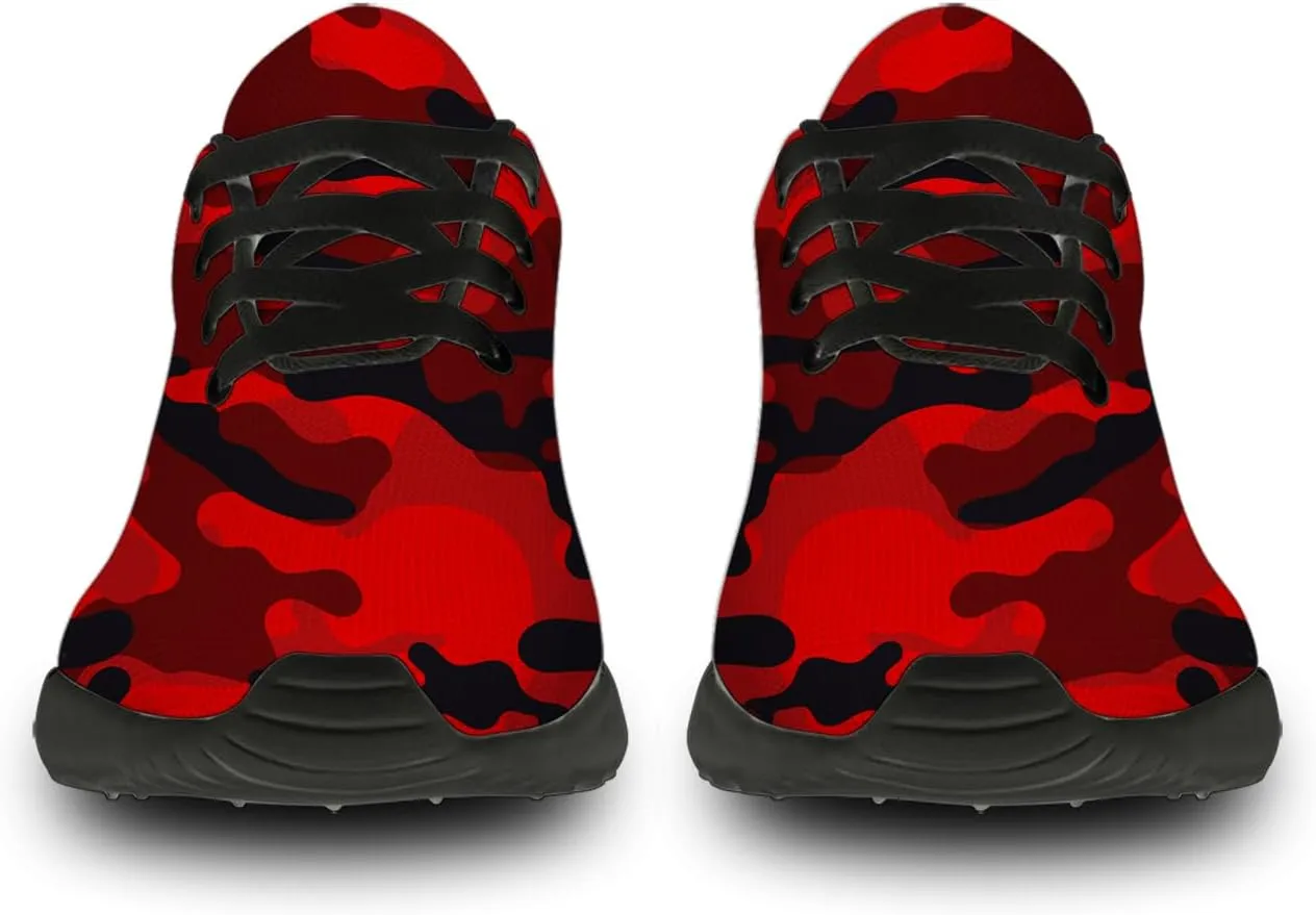 Camouflage Print Shoes for Men Women Running Comfortable Lightweight Tennis Walking Sneakers