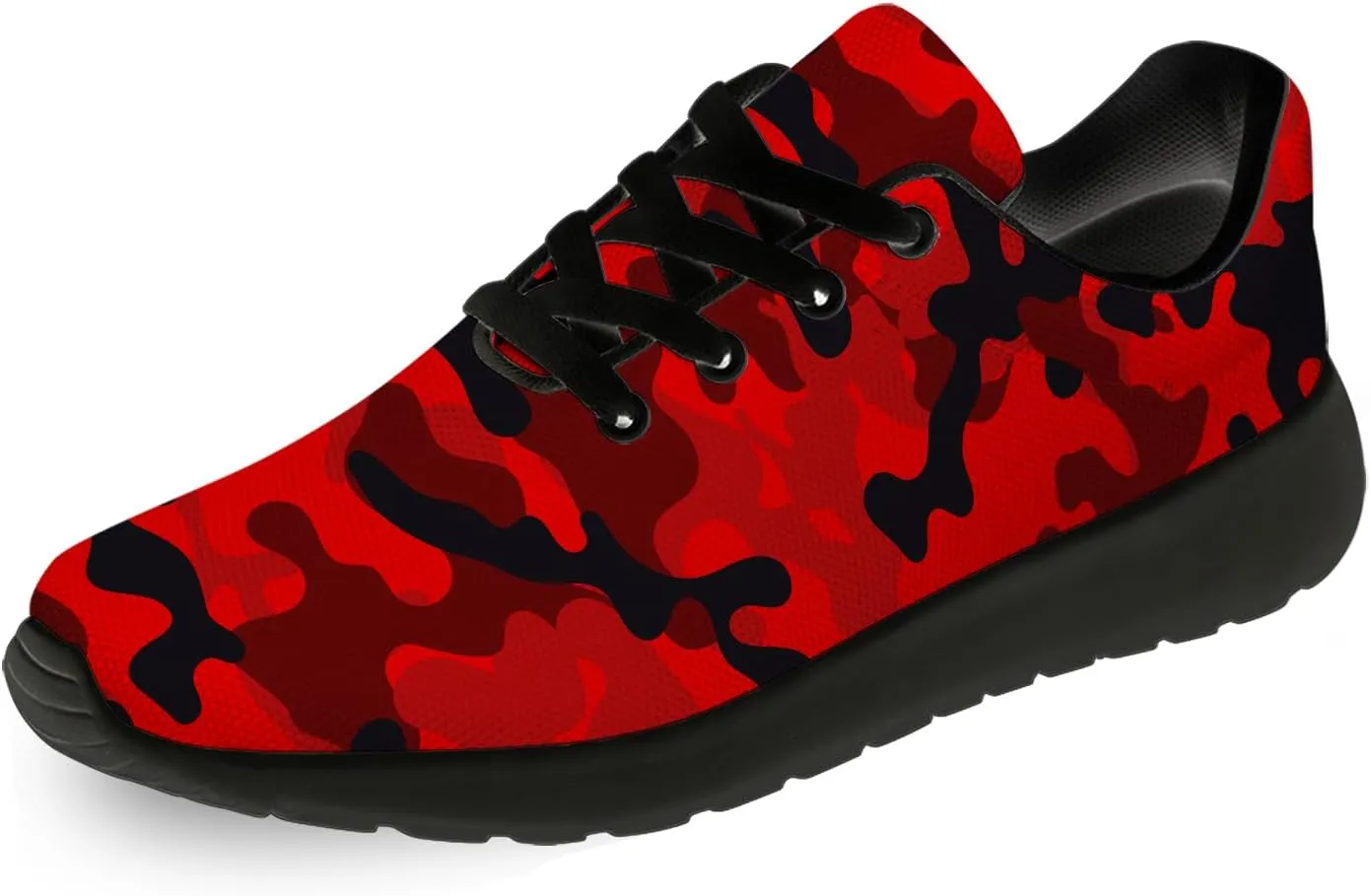 Camouflage Print Shoes for Men Women Running Comfortable Lightweight Tennis Walking Sneakers