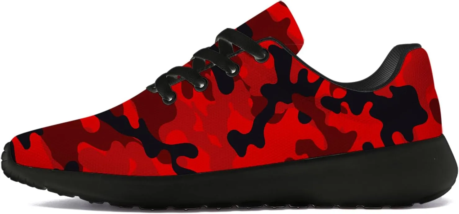 Camouflage Print Shoes for Men Women Running Comfortable Lightweight Tennis Walking Sneakers
