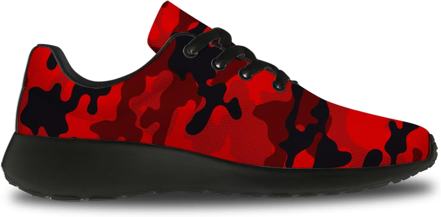 Camouflage Print Shoes for Men Women Running Comfortable Lightweight Tennis Walking Sneakers