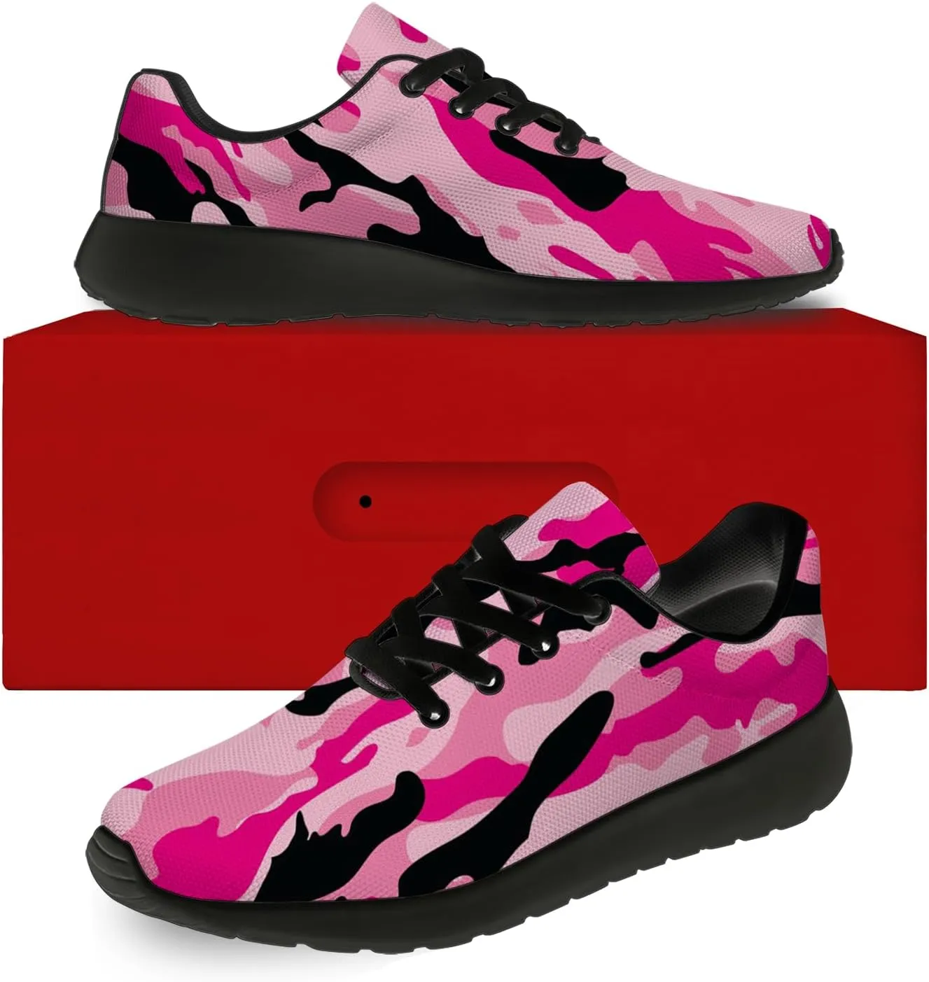 Camouflage Print Shoes Men Women Running Comfortable Ultra Lightweight Tennis Walking Fashion Workout Sneakers