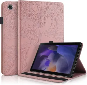 Case for Samsung Galaxy Tab A8 10.5'' 2022 Case SM-X200/X205 PU Leather Cover Lightweight Flip Stand Shell with Elastic Band & Card Holder for Galaxy Tab A8 10.5 inch Tablet,Rose Gold