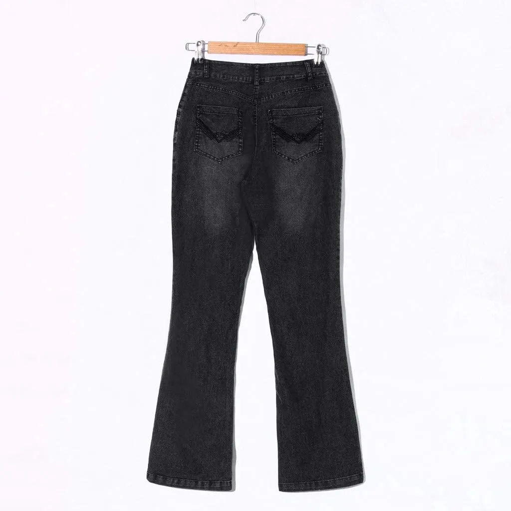 Cdiecer Bell Bottom Jeans for Women - Low Rise Flare, Butt Lifting, Mid 90s Bootcut, Plus Size Wide Leg Pant