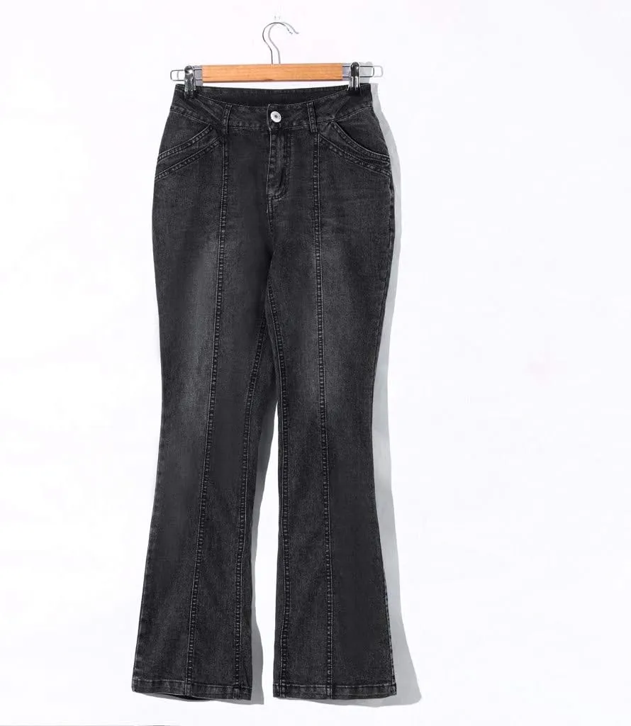 Cdiecer Bell Bottom Jeans for Women - Low Rise Flare, Butt Lifting, Mid 90s Bootcut, Plus Size Wide Leg Pant