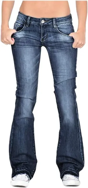 Cdiecer Bell Bottom Jeans for Women - Low Rise Flare, Butt Lifting, Mid 90s Bootcut, Plus Size Wide Leg Pant