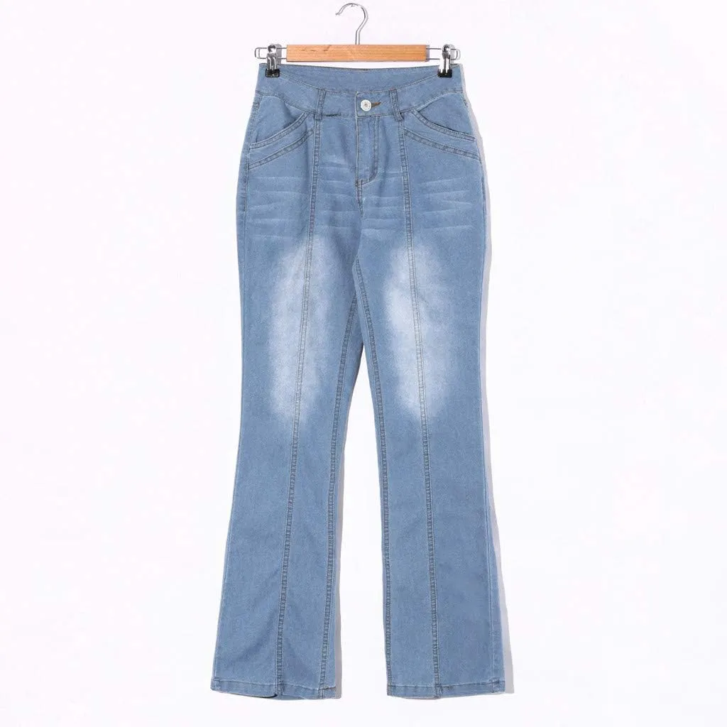 Cdiecer Bell Bottom Jeans for Women - Low Rise Flare, Butt Lifting, Mid 90s Bootcut, Plus Size Wide Leg Pant