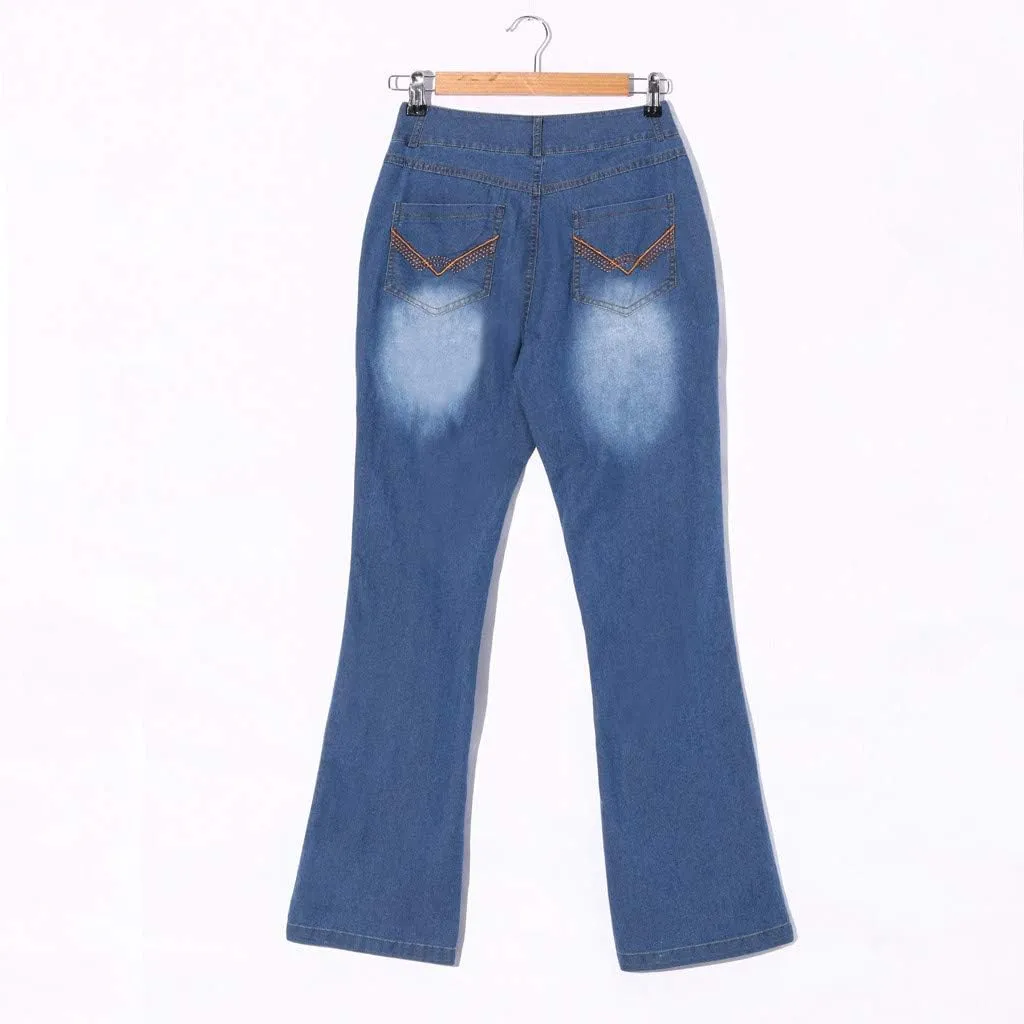Cdiecer Bell Bottom Jeans for Women - Low Rise Flare, Butt Lifting, Mid 90s Bootcut, Plus Size Wide Leg Pant