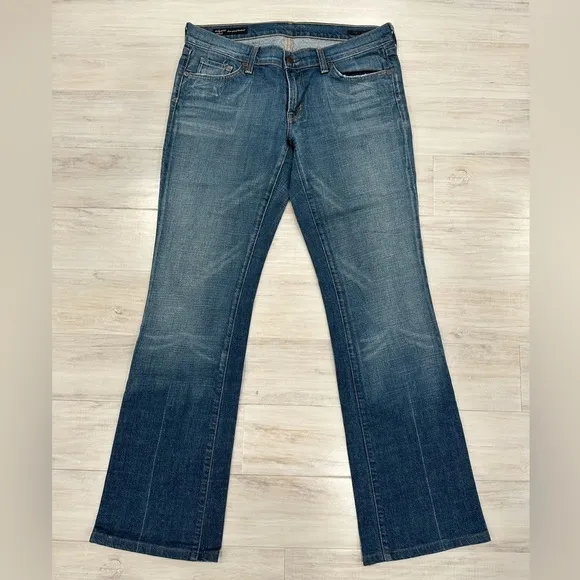 Citizens of Humanity “Kelly” Stretch Low-Waist Boot Cut Jeans