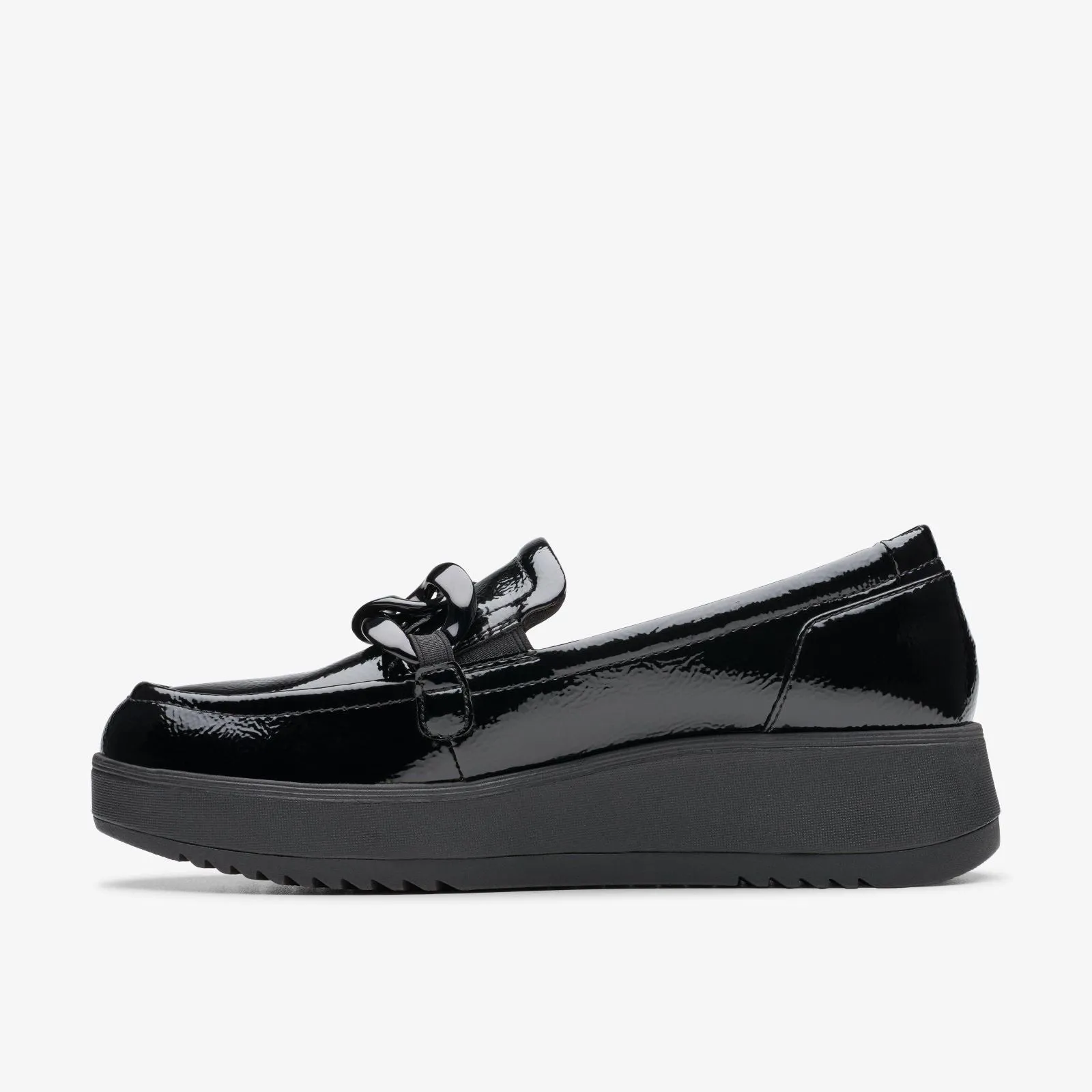 Clarks Women's Zylah May Black Crinkle Patent 26180108