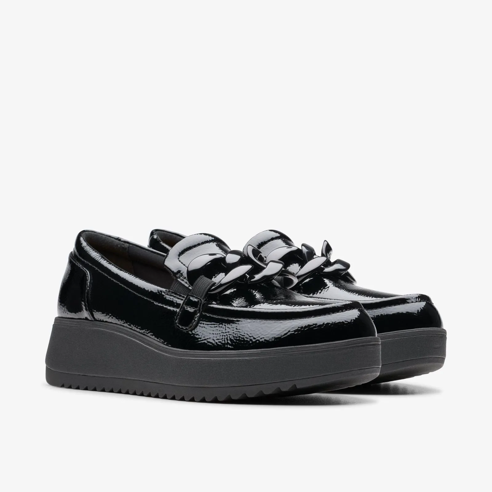 Clarks Women's Zylah May Black Crinkle Patent 26180108