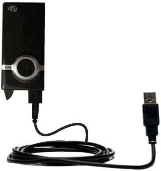 Classic Straight USB Cable for The Pure Digital Flip Video MinoHD with Power Hot Sync and Charge Capabilities - Uses TipExchange Technology