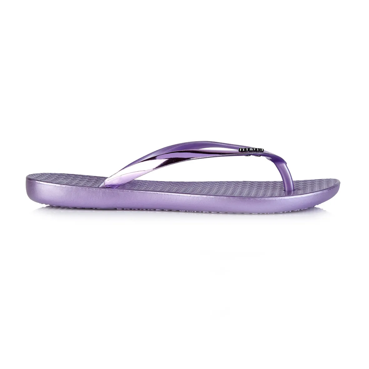 Coloko Dahlia Chrome Metallic Purple Ergonomic Footbed Flip Flops