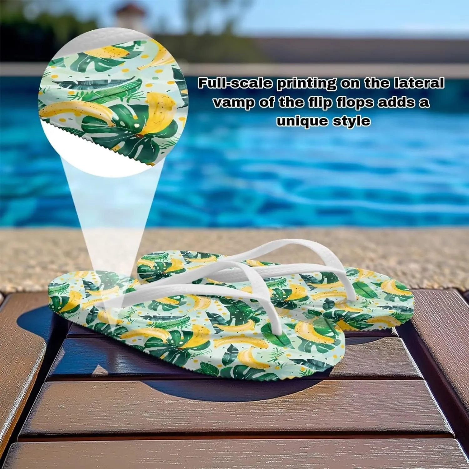 Coloranimal Flip Flops for Women Sandals Women Comfortable Womens Flip Flops House Slippers Beach Sandals Water Resistant Shower Shoes