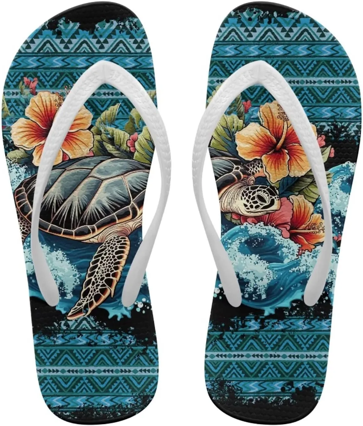 Coloranimal Womens Flip Flops Summer Beach Sandals Non Slip Flip Flops Thong Sandals for Women Lightweight Ladies Slip On Summer Slippers