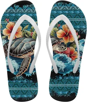 Coloranimal Womens Flip Flops Summer Beach Sandals Non Slip Flip Flops Thong Sandals for Women Lightweight Ladies Slip On Summer Slippers