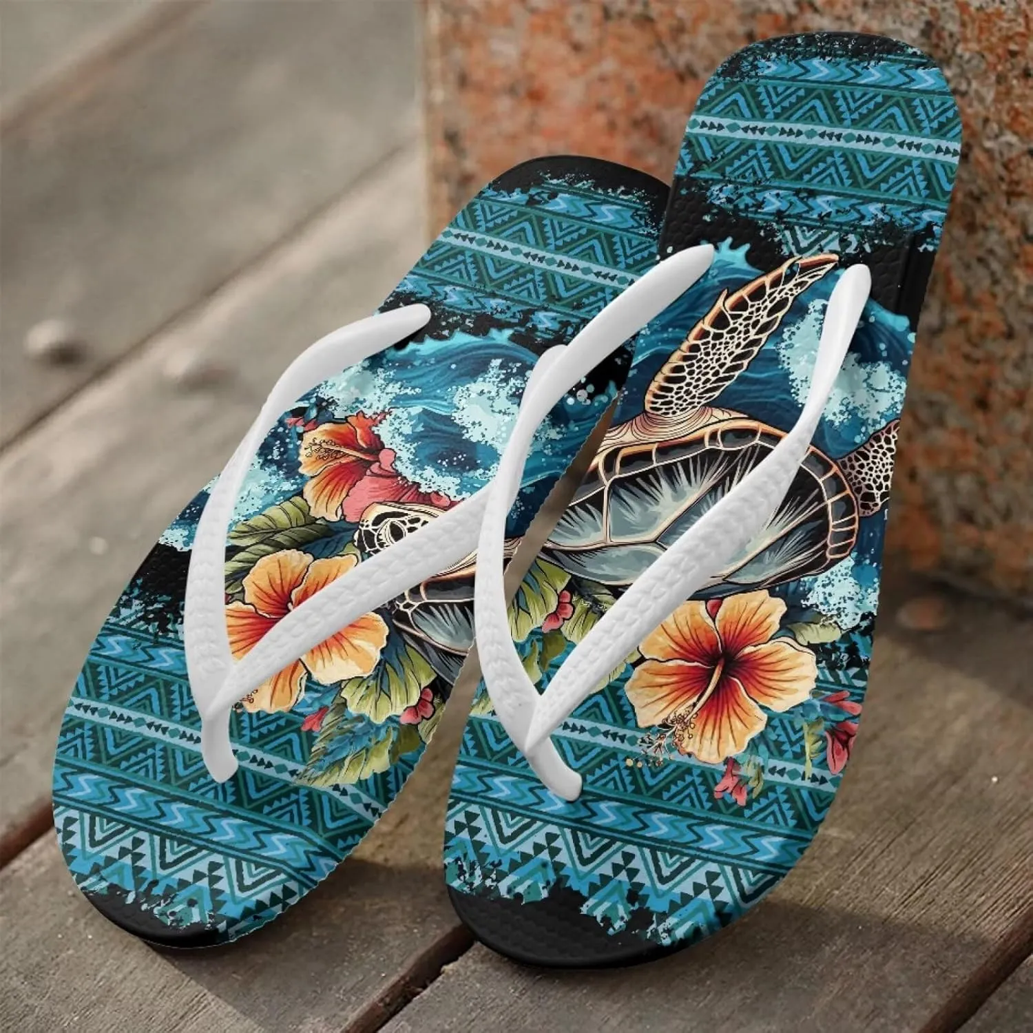 Coloranimal Womens Flip Flops Summer Beach Sandals Non Slip Flip Flops Thong Sandals for Women Lightweight Ladies Slip On Summer Slippers