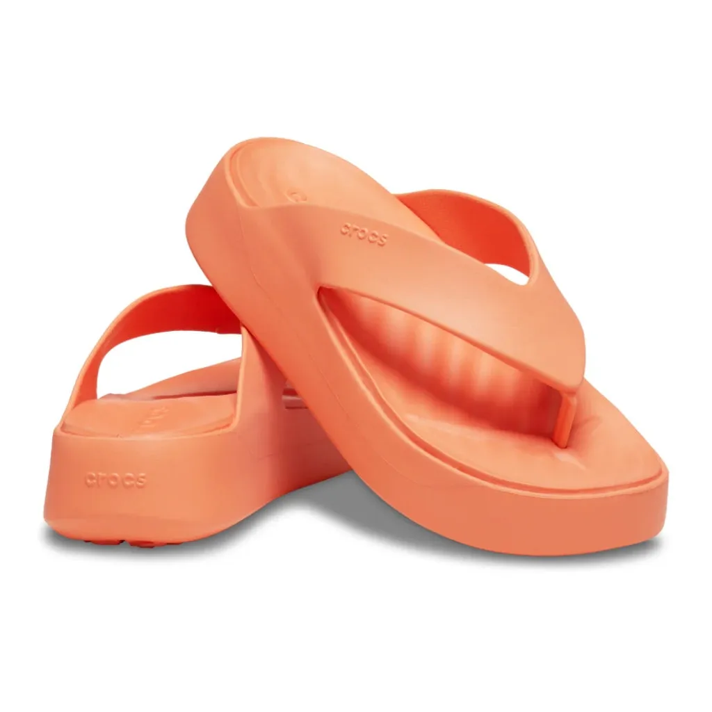 Crocs Sandalias Getaway Plataforma Flip Naranja, para Mujer